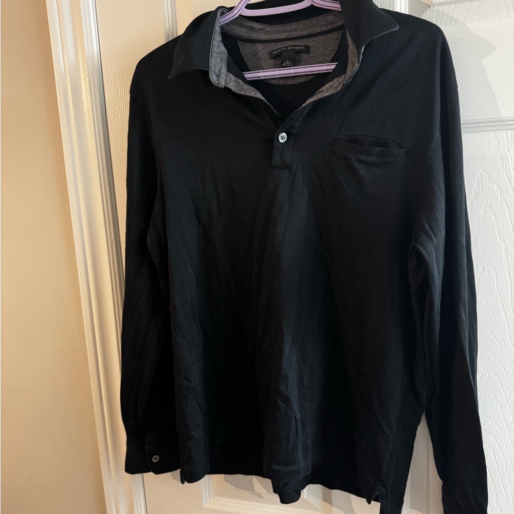 Banana Republic Black Polo Shirt